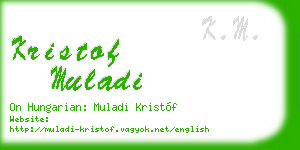 kristof muladi business card